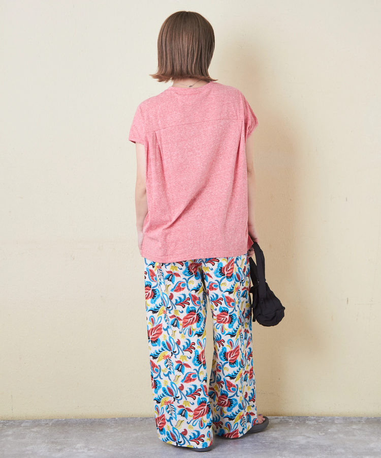 CUBE SUGAR(キューブシュガー) |30/-天竺 片染 タック フレンチスリーブ Tシャツ