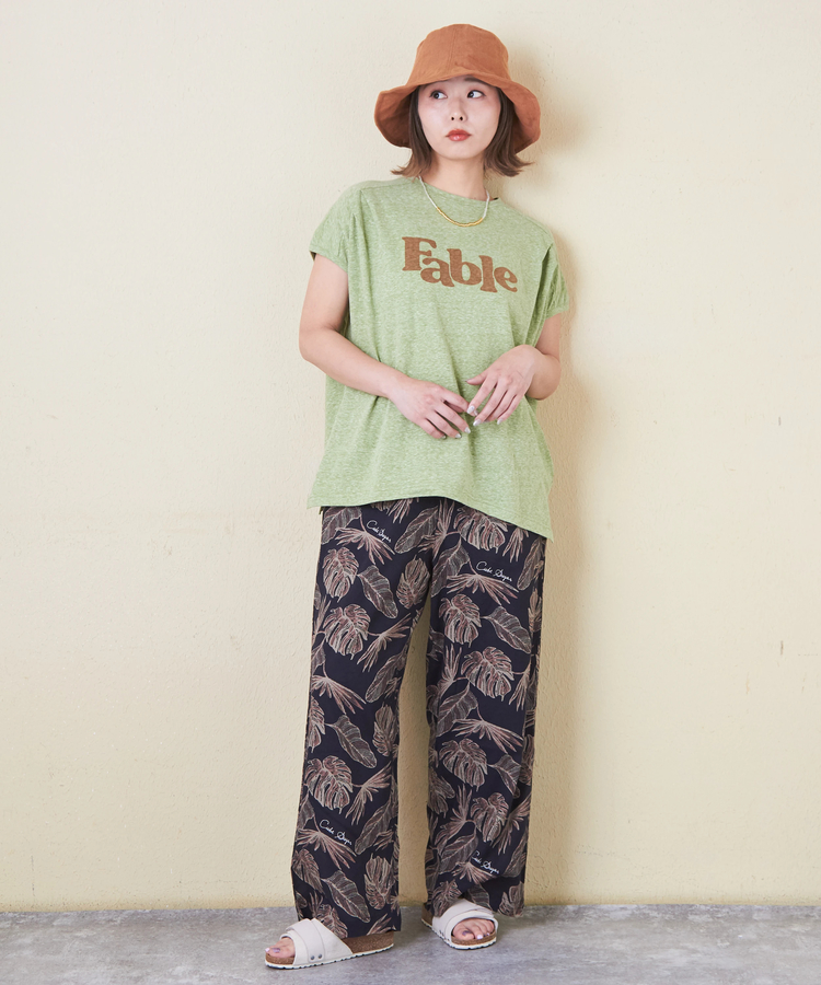 CUBE SUGAR(キューブシュガー) |30/-天竺 片染 タック フレンチスリーブ Tシャツ