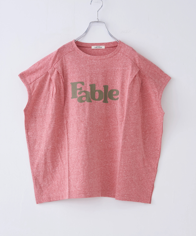 CUBE SUGAR(キューブシュガー) |30/-天竺 片染 タック フレンチスリーブ Tシャツ