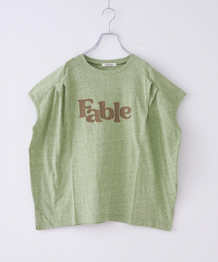 CUBE SUGAR(キューブシュガー) |30/-天竺 片染 タック フレンチスリーブ Tシャツ