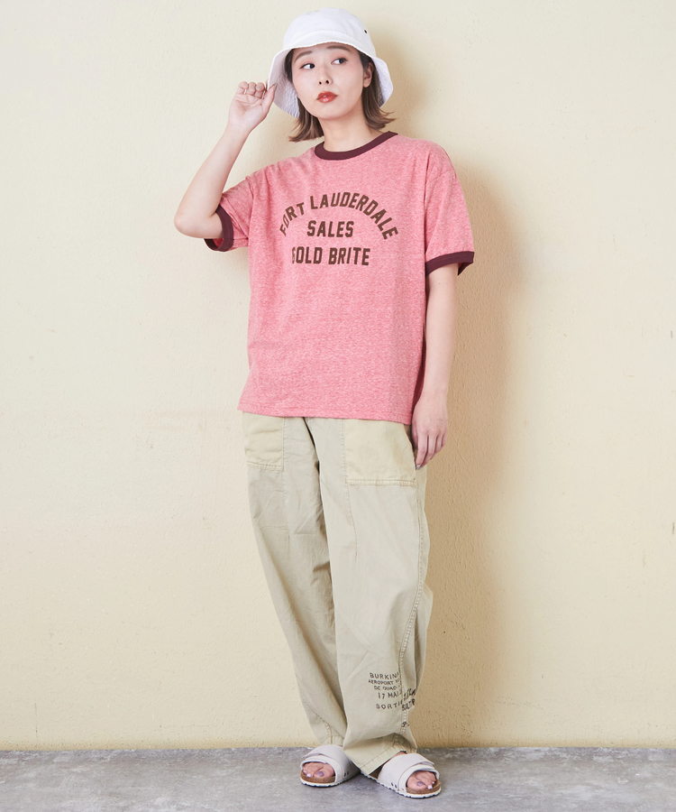 CUBE SUGAR(キューブシュガー) |30/-天竺 片染 リンガーTシャツ