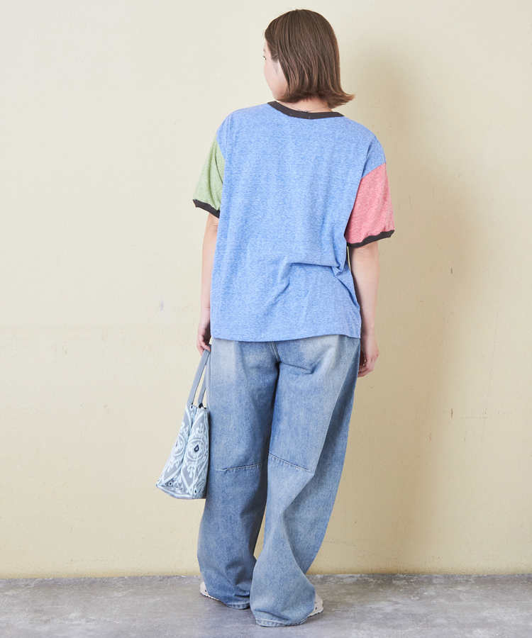 CUBE SUGAR(キューブシュガー) |30/-天竺 片染 リンガーTシャツ