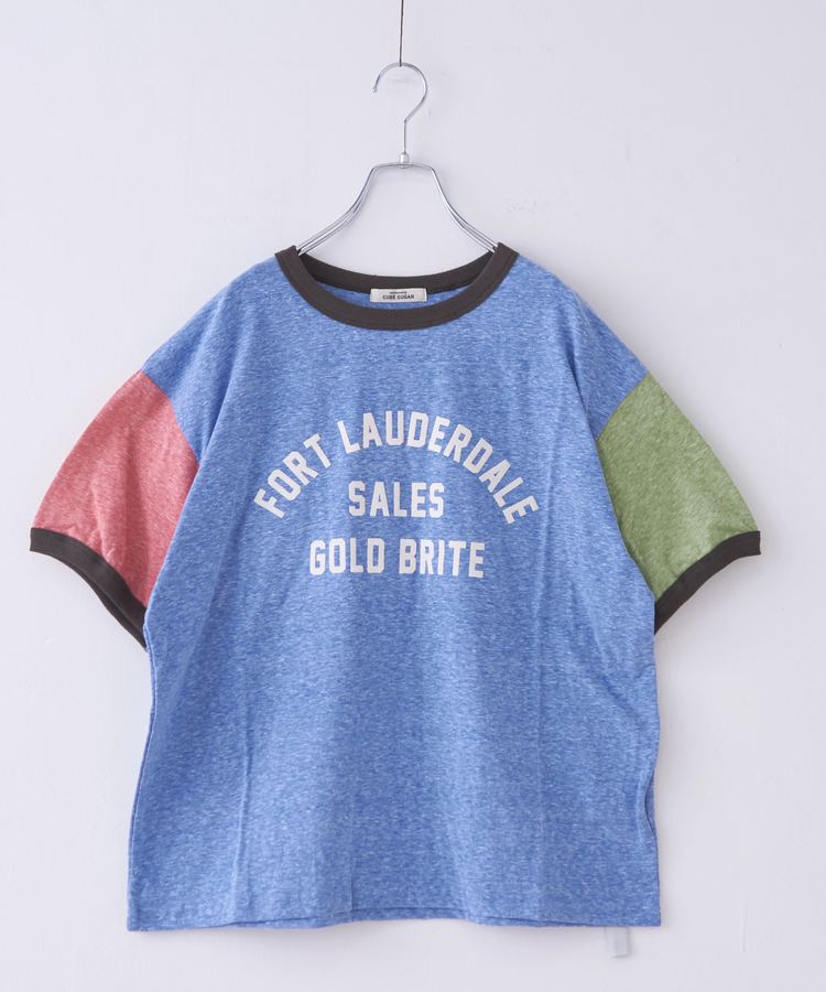 CUBE SUGAR(キューブシュガー) |30/-天竺 片染 リンガーTシャツ