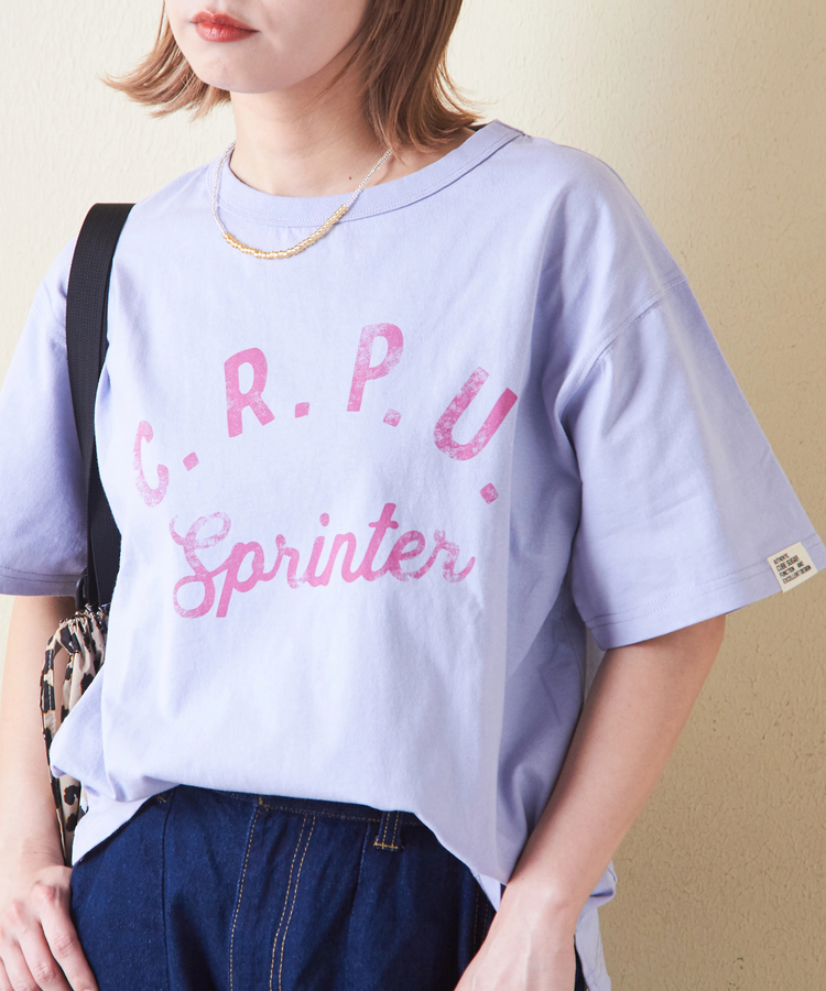 CUBE SUGAR(キューブシュガー) |21/-OE天竺 汗染み防止 加工 ロゴプリント Tシャツ