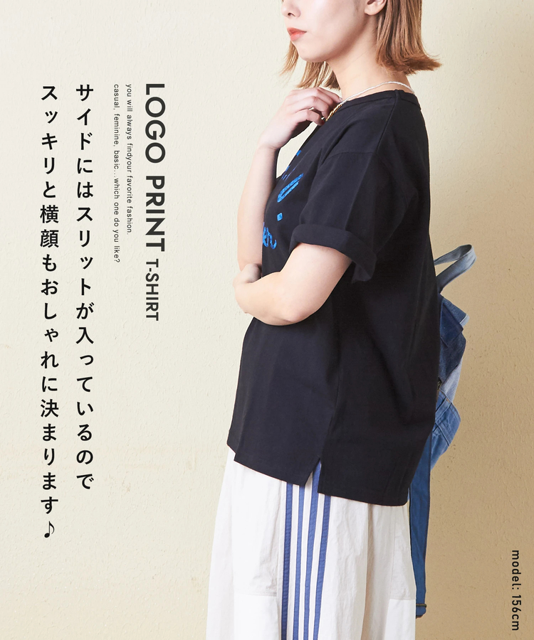 CUBE SUGAR(キューブシュガー) |21/-OE天竺 汗染み防止 加工 ロゴプリント Tシャツ