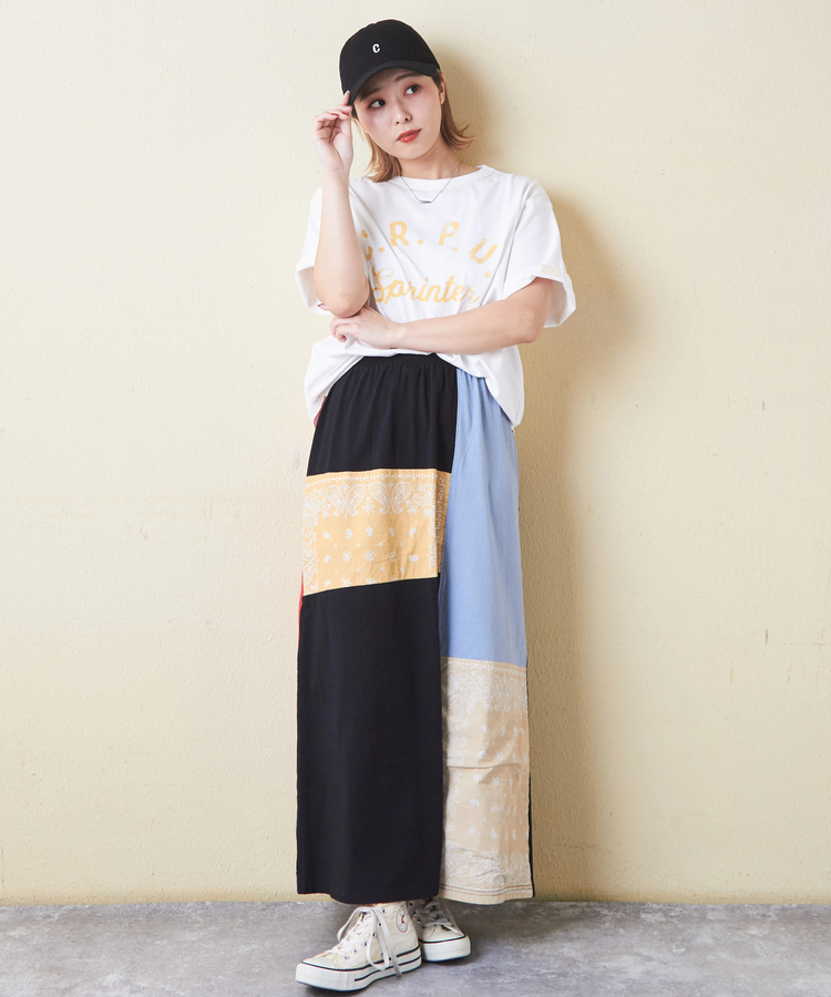 CUBE SUGAR(キューブシュガー) |21/-OE天竺 汗染み防止 加工 ロゴプリント Tシャツ