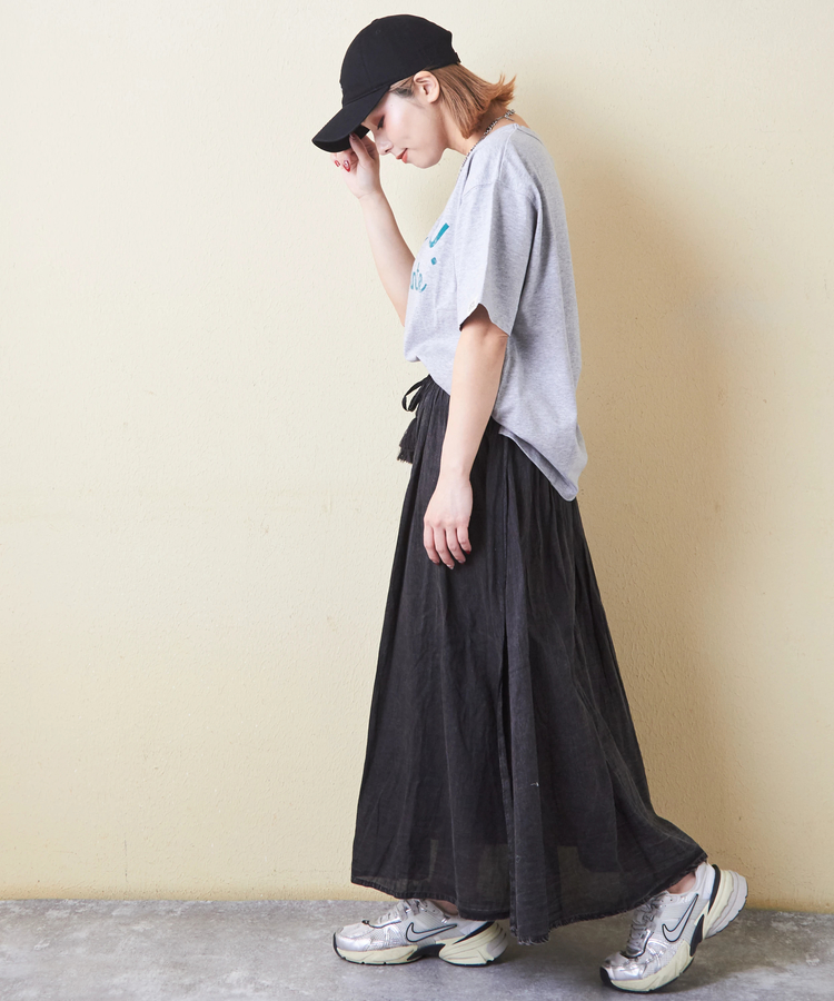 CUBE SUGAR(キューブシュガー) |21/-OE天竺 汗染み防止 加工 ロゴプリント Tシャツ
