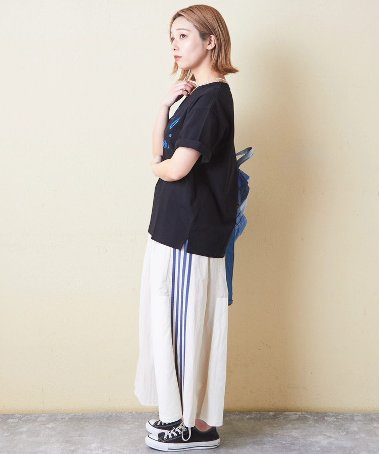 CUBE SUGAR(キューブシュガー) |21/-OE天竺 汗染み防止 加工 ロゴプリント Tシャツ