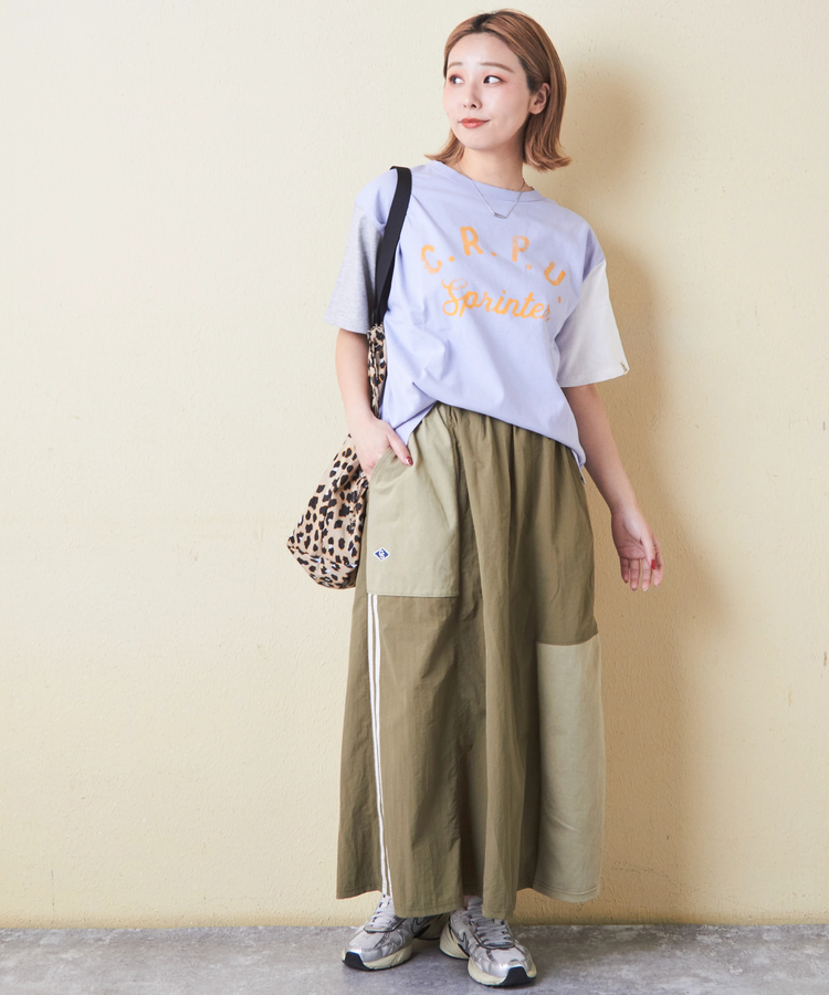 CUBE SUGAR(キューブシュガー) |21/-OE天竺 汗染み防止 加工 ロゴプリント Tシャツ