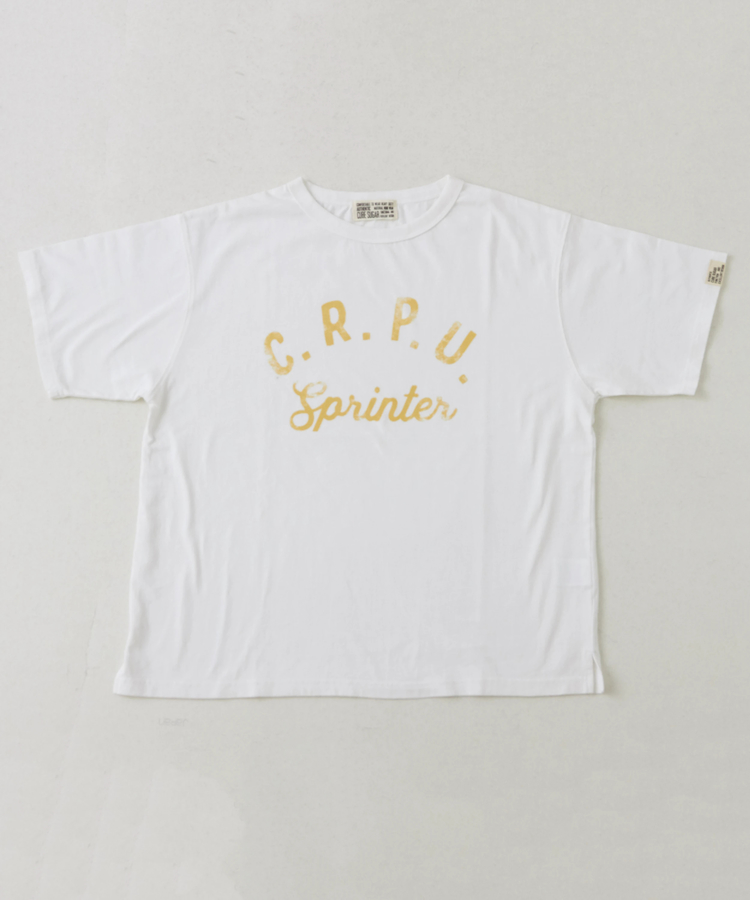 CUBE SUGAR(キューブシュガー) |21/-OE天竺 汗染み防止 加工 ロゴプリント Tシャツ