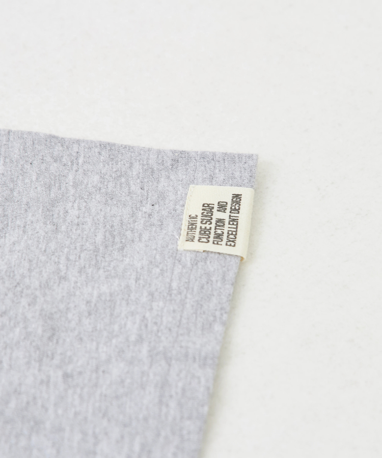 CUBE SUGAR(キューブシュガー) |21/-OE天竺 汗染み防止 加工 ロゴプリント Tシャツ