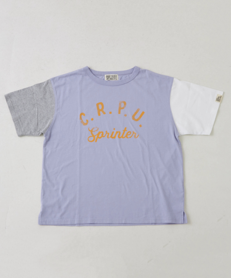 CUBE SUGAR(キューブシュガー) |21/-OE天竺 汗染み防止 加工 ロゴプリント Tシャツ