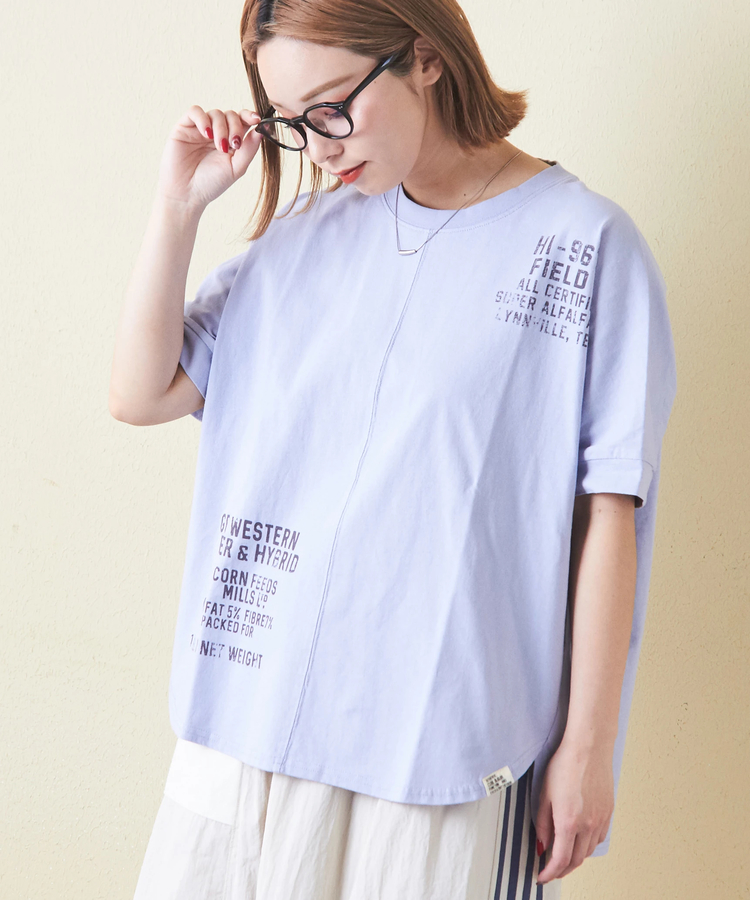 CUBE SUGAR(キューブシュガー) |21/-OE天竺 汗染み防止 加工 裾ラウンド ドルマンスリーブ Tシャツ