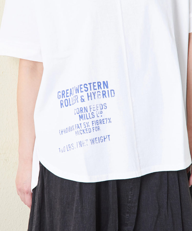CUBE SUGAR(キューブシュガー) |21/-OE天竺 汗染み防止 加工 裾ラウンド ドルマンスリーブ Tシャツ