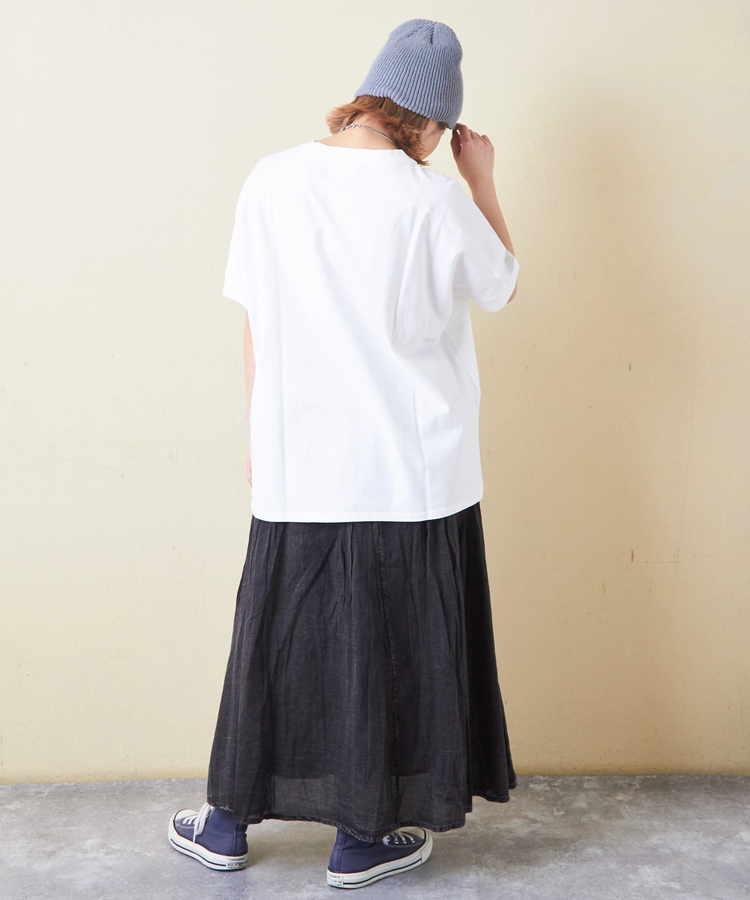 CUBE SUGAR(キューブシュガー) |21/-OE天竺 汗染み防止 加工 裾ラウンド ドルマンスリーブ Tシャツ