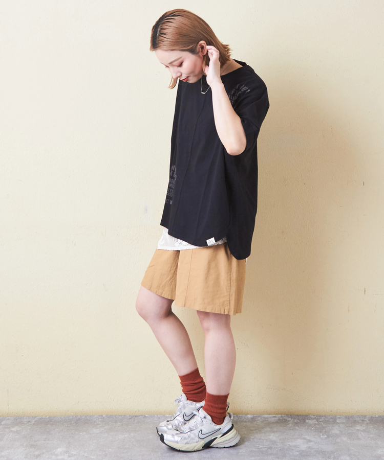 CUBE SUGAR(キューブシュガー) |21/-OE天竺 汗染み防止 加工 裾ラウンド ドルマンスリーブ Tシャツ