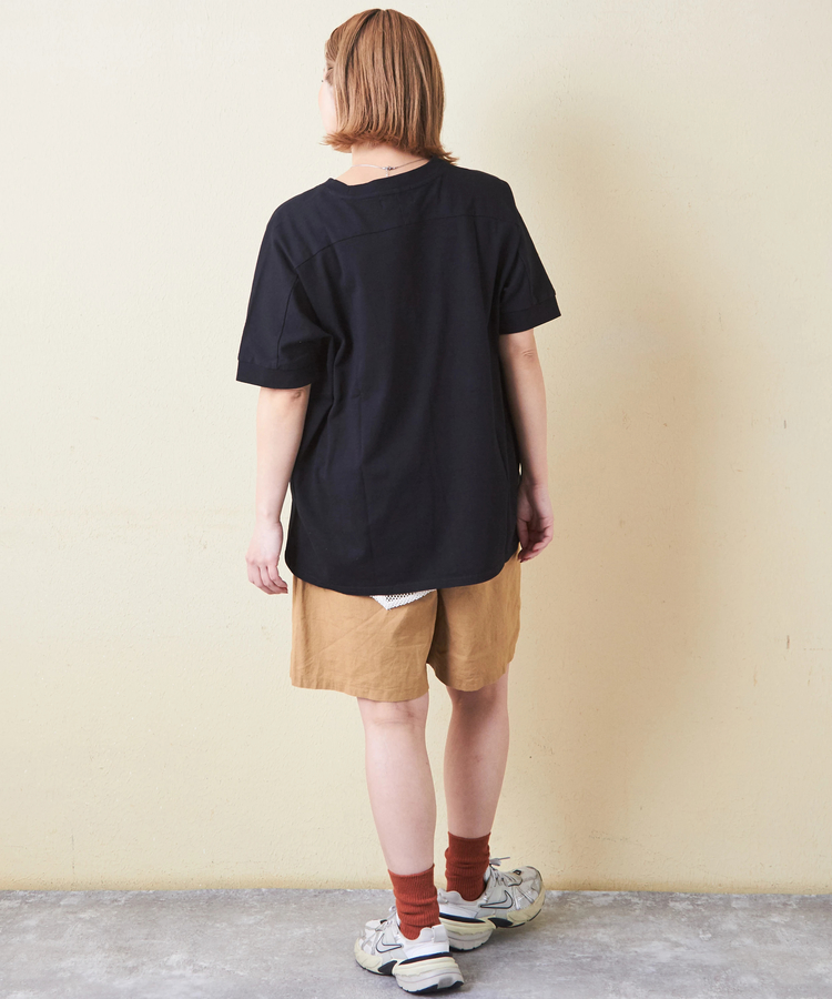 CUBE SUGAR(キューブシュガー) |21/-OE天竺 汗染み防止 加工 裾ラウンド ドルマンスリーブ Tシャツ