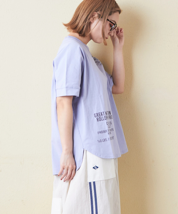 CUBE SUGAR(キューブシュガー) |21/-OE天竺 汗染み防止 加工 裾ラウンド ドルマンスリーブ Tシャツ