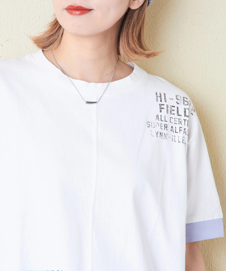 CUBE SUGAR(キューブシュガー) |21/-OE天竺 汗染み防止 加工 裾ラウンド ドルマンスリーブ Tシャツ