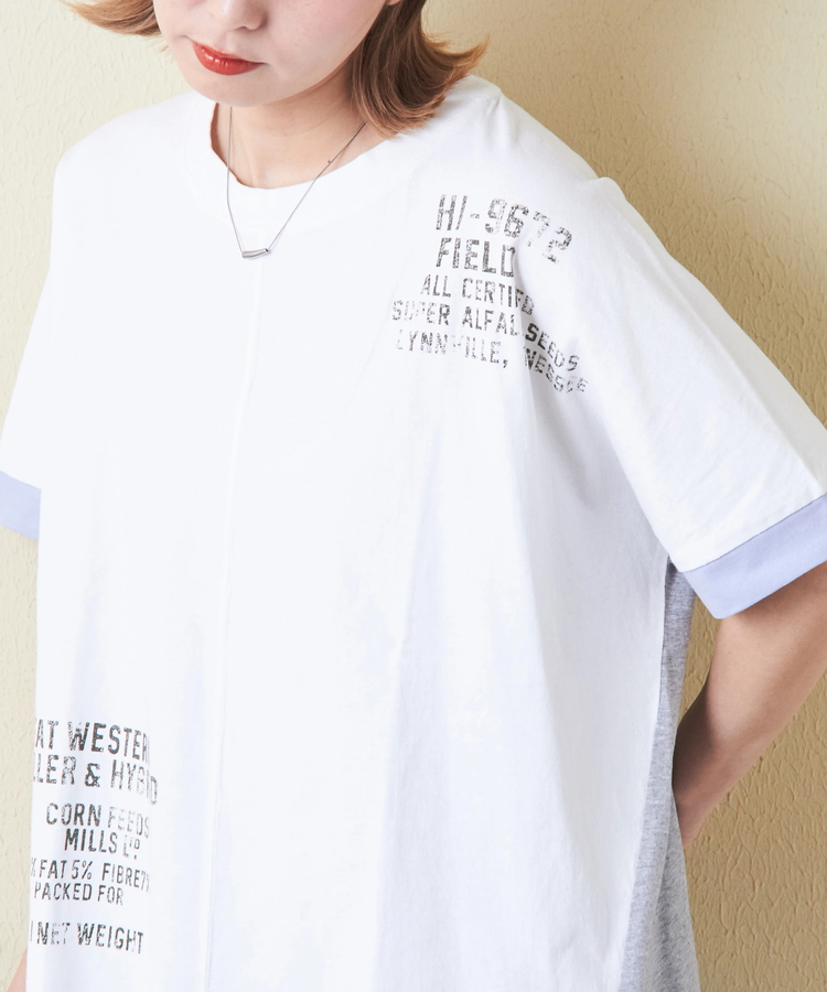 CUBE SUGAR(キューブシュガー) |21/-OE天竺 汗染み防止 加工 裾ラウンド ドルマンスリーブ Tシャツ