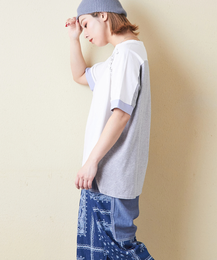 CUBE SUGAR(キューブシュガー) |21/-OE天竺 汗染み防止 加工 裾ラウンド ドルマンスリーブ Tシャツ
