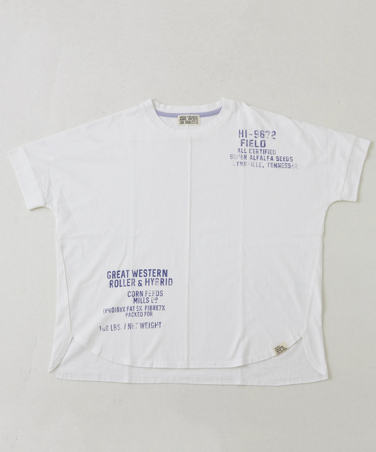 CUBE SUGAR(キューブシュガー) |21/-OE天竺 汗染み防止 加工 裾ラウンド ドルマンスリーブ Tシャツ
