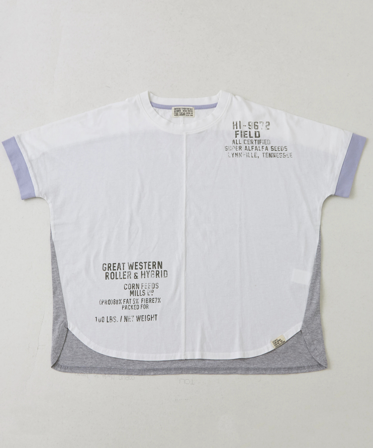 CUBE SUGAR(キューブシュガー) |21/-OE天竺 汗染み防止 加工 裾ラウンド ドルマンスリーブ Tシャツ