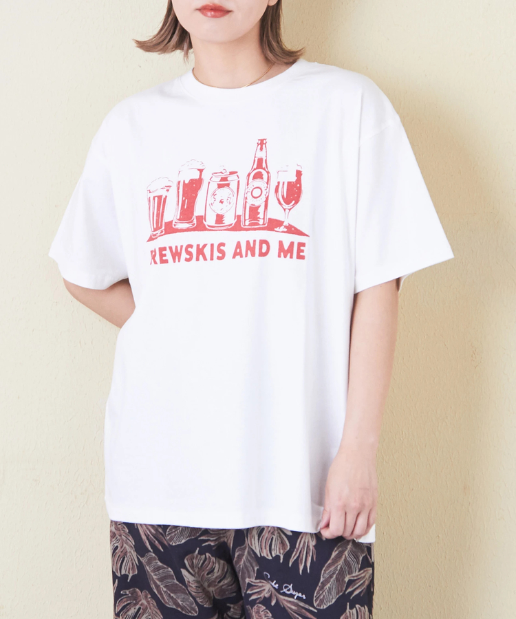 CUBE SUGAR(キューブシュガー) |21/-OE天竺 汗染み防止 ロゴ プリント Tシャツ