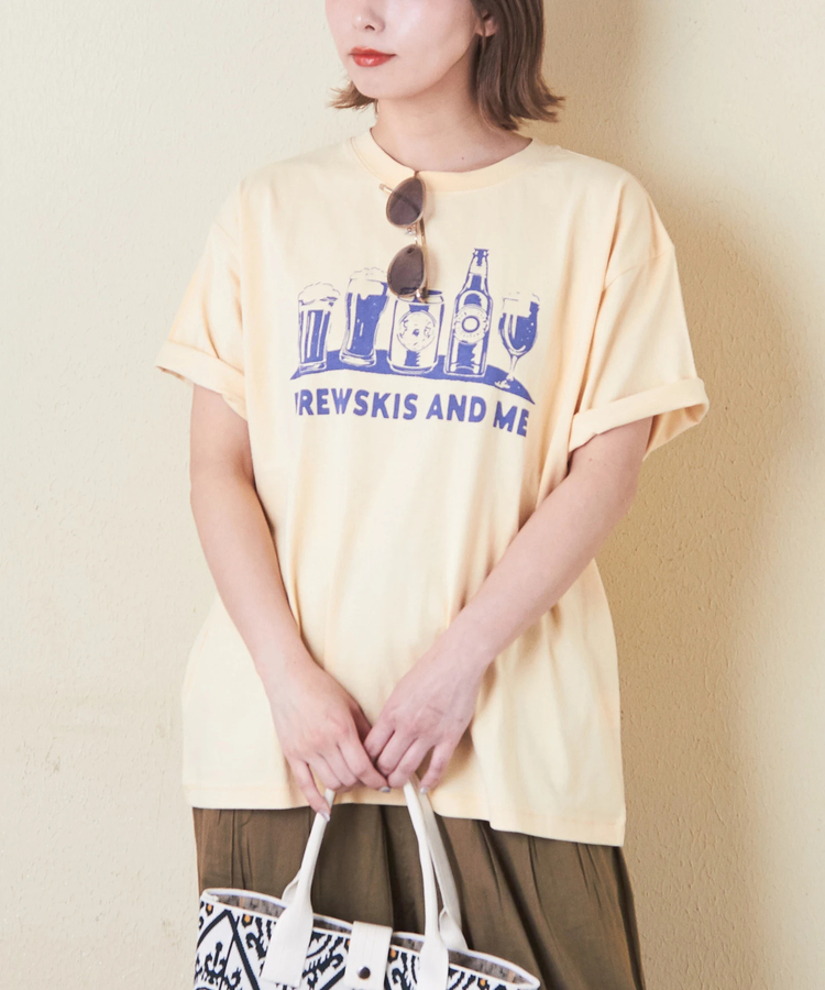 CUBE SUGAR(キューブシュガー) |21/-OE天竺 汗染み防止 ロゴ プリント Tシャツ