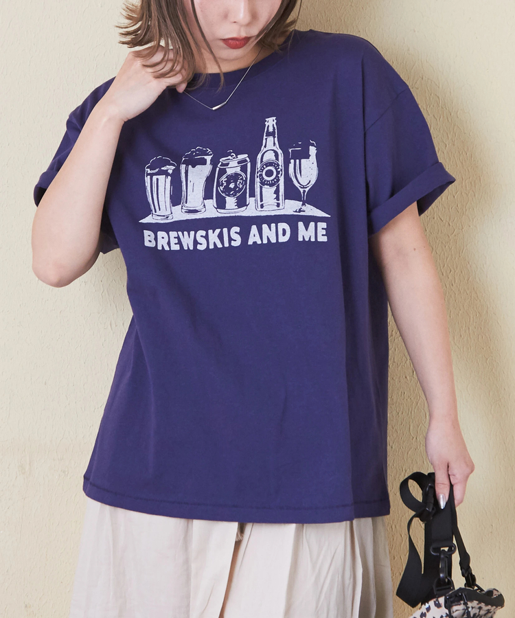 CUBE SUGAR(キューブシュガー) |21/-OE天竺 汗染み防止 ロゴ プリント Tシャツ