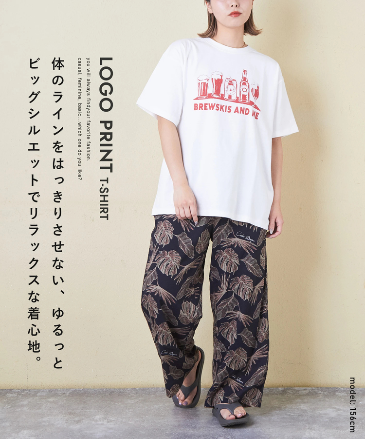 CUBE SUGAR(キューブシュガー) |21/-OE天竺 汗染み防止 ロゴ プリント Tシャツ