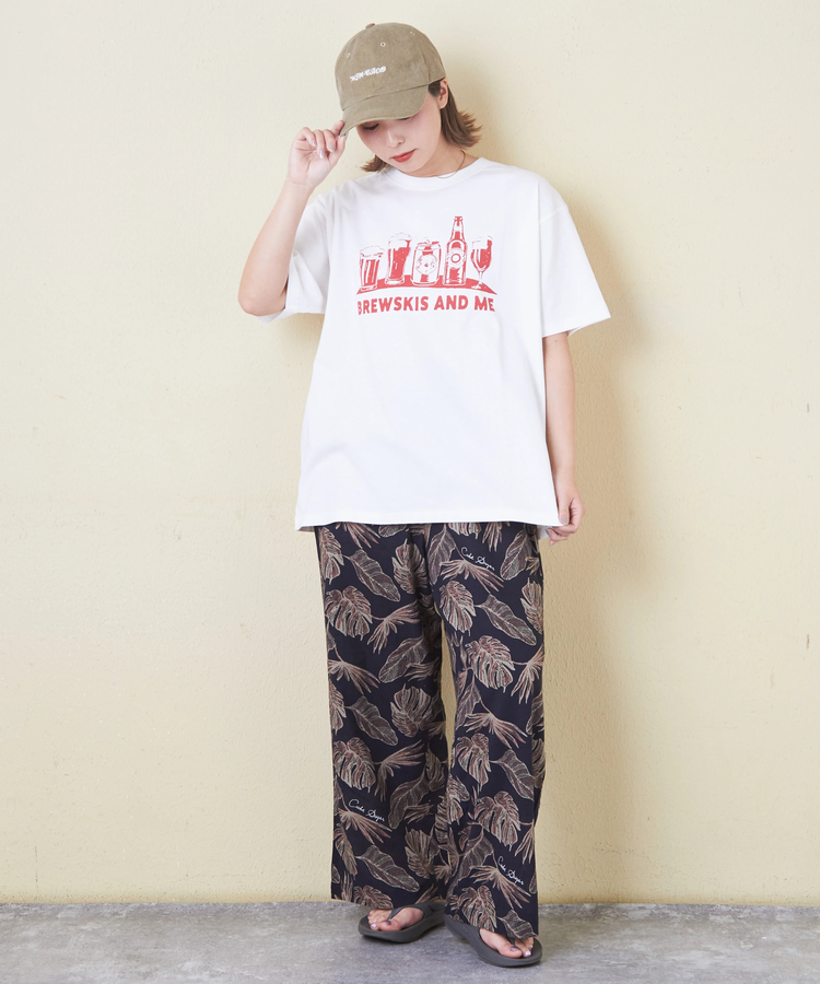 CUBE SUGAR(キューブシュガー) |21/-OE天竺 汗染み防止 ロゴ プリント Tシャツ