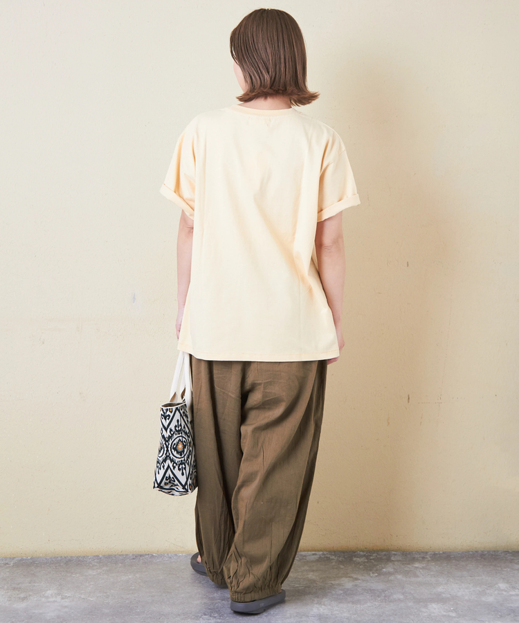 CUBE SUGAR(キューブシュガー) |21/-OE天竺 汗染み防止 ロゴ プリント Tシャツ
