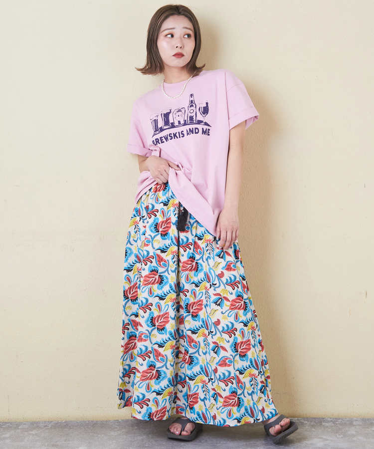 CUBE SUGAR(キューブシュガー) |21/-OE天竺 汗染み防止 ロゴ プリント Tシャツ