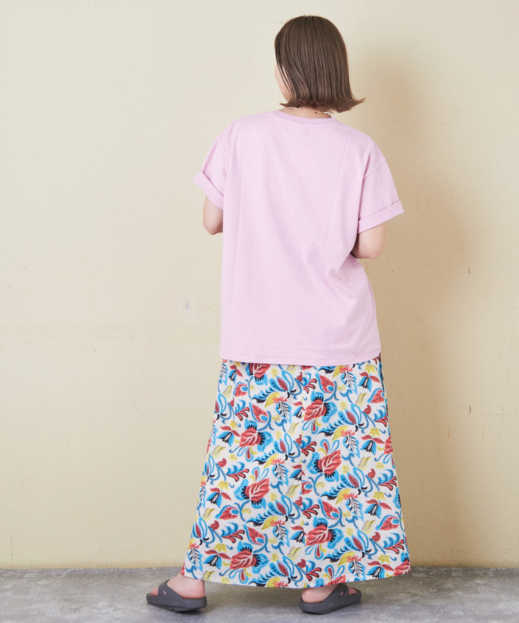 CUBE SUGAR(キューブシュガー) |21/-OE天竺 汗染み防止 ロゴ プリント Tシャツ