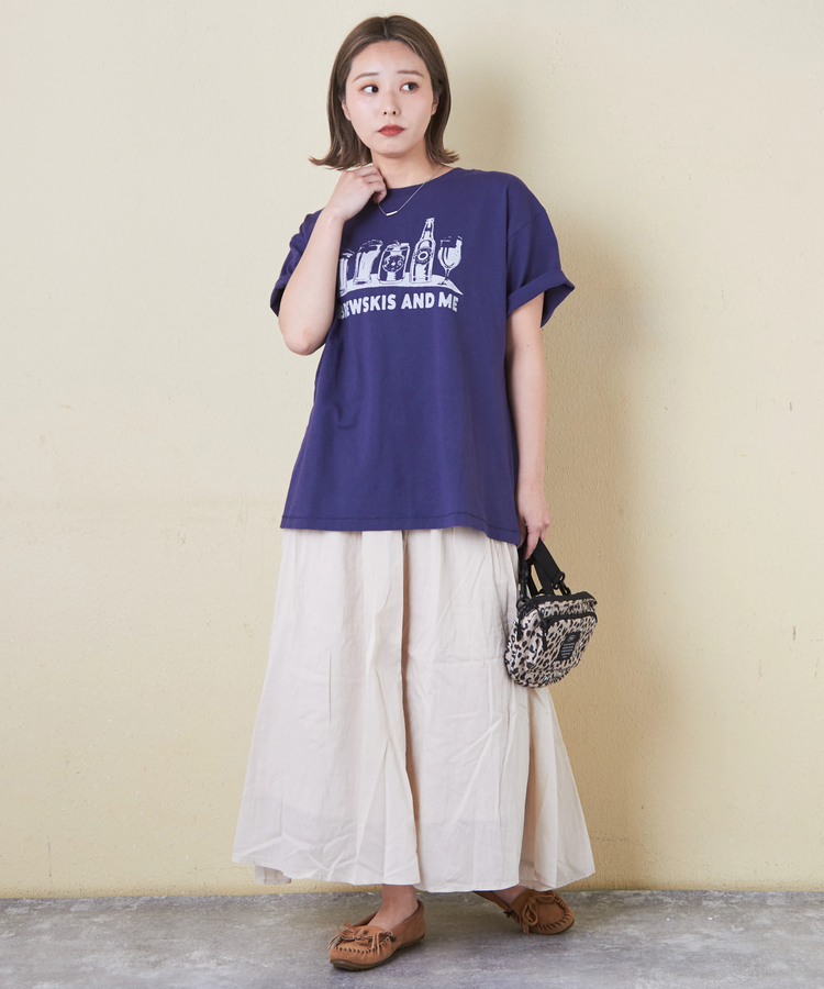 CUBE SUGAR(キューブシュガー) |21/-OE天竺 汗染み防止 ロゴ プリント Tシャツ
