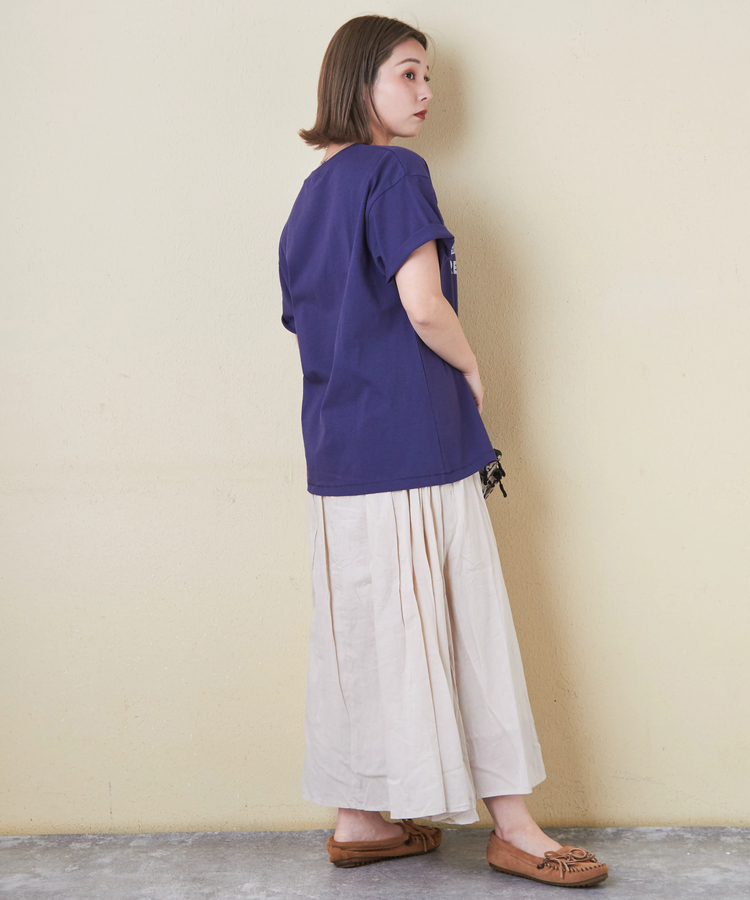 CUBE SUGAR(キューブシュガー) |21/-OE天竺 汗染み防止 ロゴ プリント Tシャツ