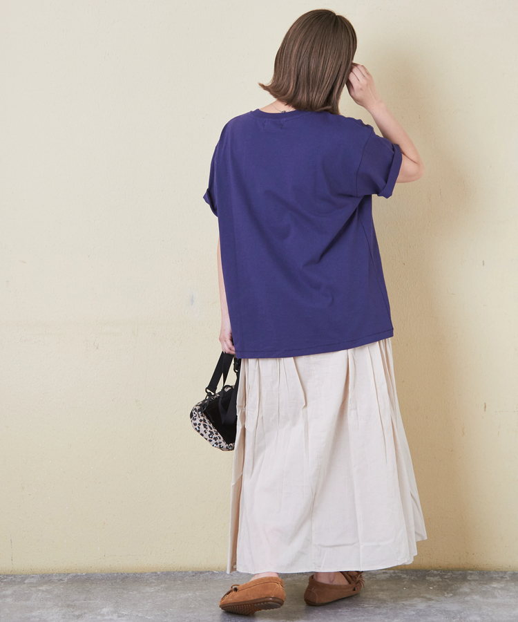 CUBE SUGAR(キューブシュガー) |21/-OE天竺 汗染み防止 ロゴ プリント Tシャツ