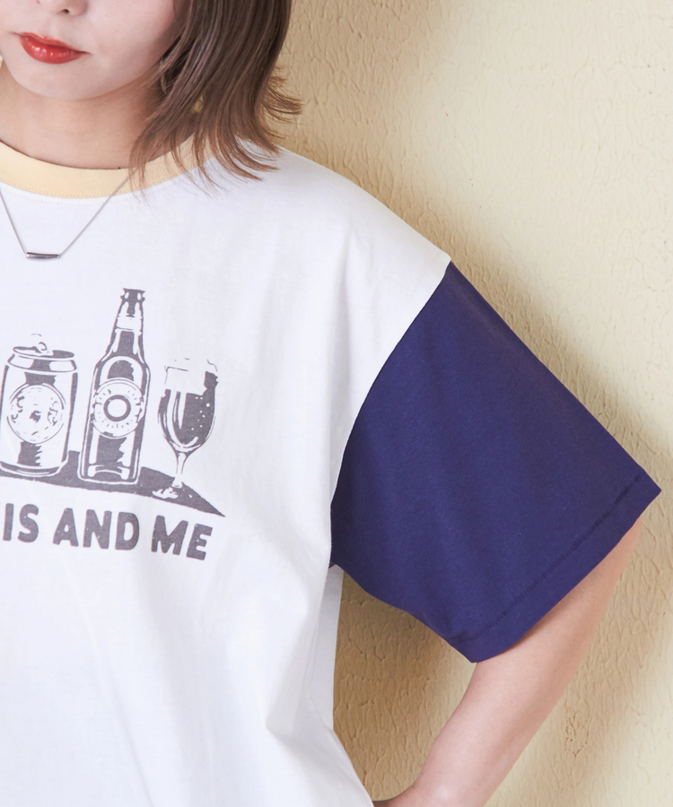 CUBE SUGAR(キューブシュガー) |21/-OE天竺 汗染み防止 ロゴ プリント Tシャツ