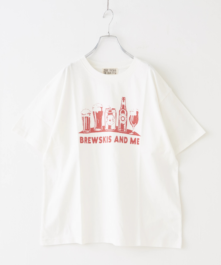 CUBE SUGAR(キューブシュガー) |21/-OE天竺 汗染み防止 ロゴ プリント Tシャツ