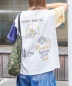 21/-OE天竺 汗染み防止 ロゴ プリント ビッグ Tシャツ
