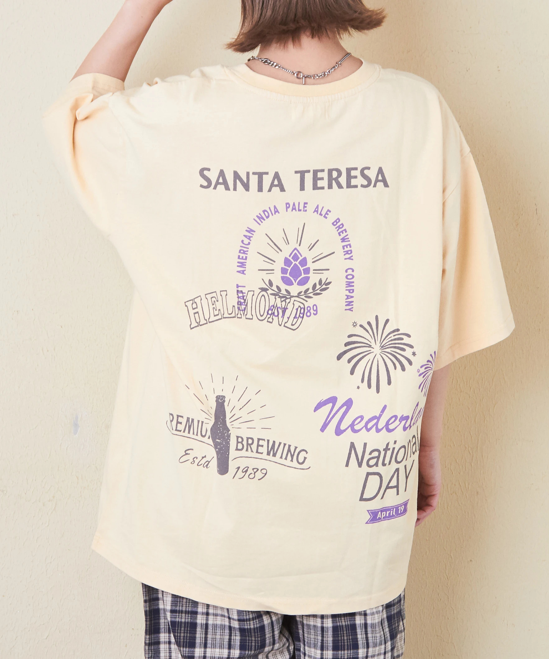 セール】26/-OE天竺タイダイサイドドロストビッグTシャツ（T