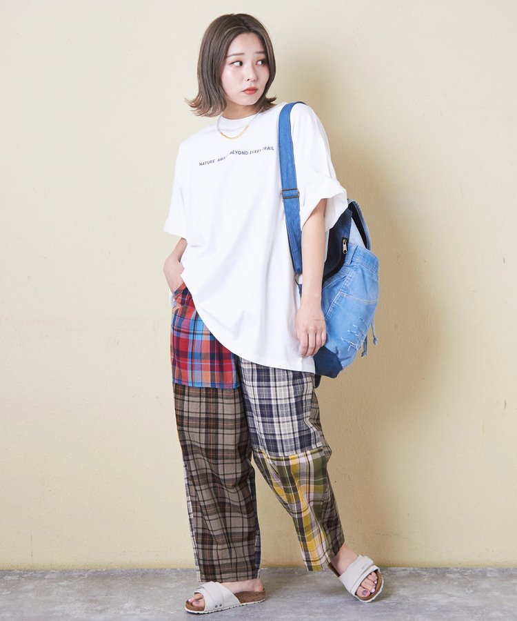 CUBE SUGAR(キューブシュガー) |21/-OE天竺 汗染み防止 ロゴ プリント ビッグ Tシャツ