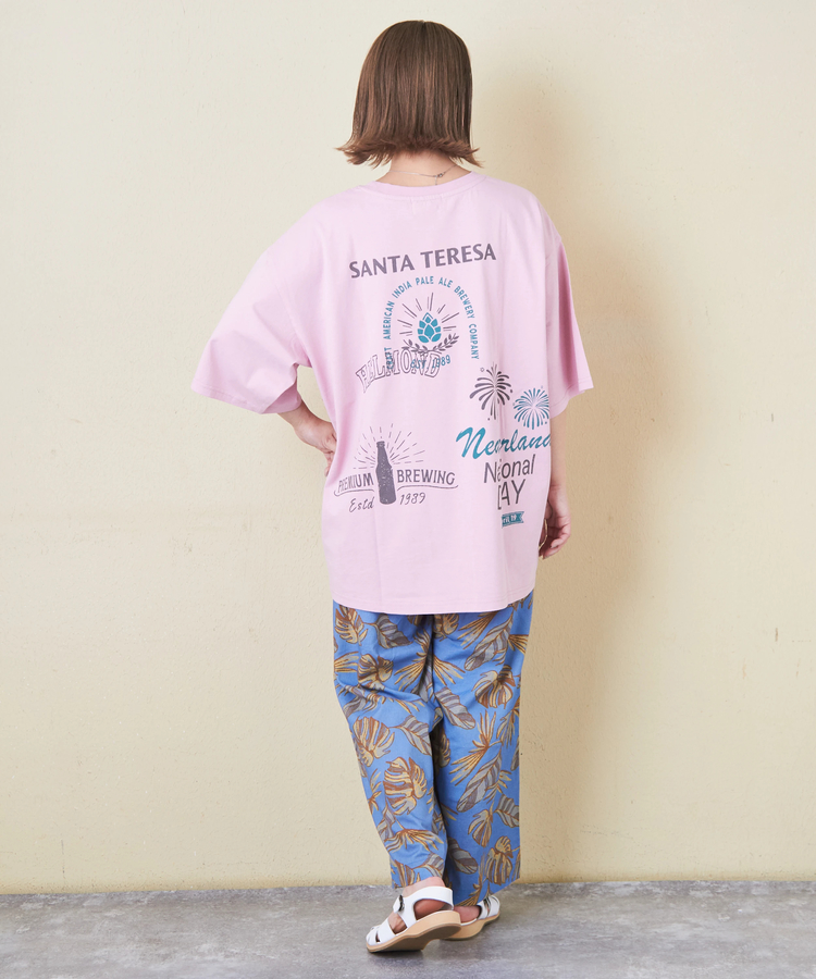 CUBE SUGAR(キューブシュガー) |21/-OE天竺 汗染み防止 ロゴ プリント ビッグ Tシャツ