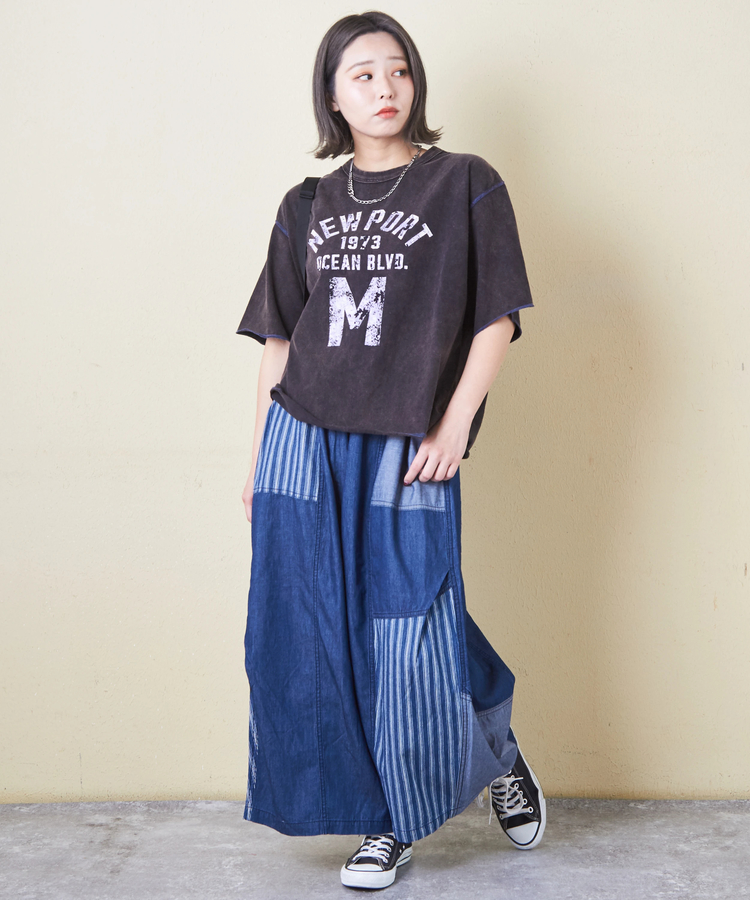CUBE SUGAR(キューブシュガー) |トンプキン天竺 ケミカル加工 ロゴ プリント Tシャツ