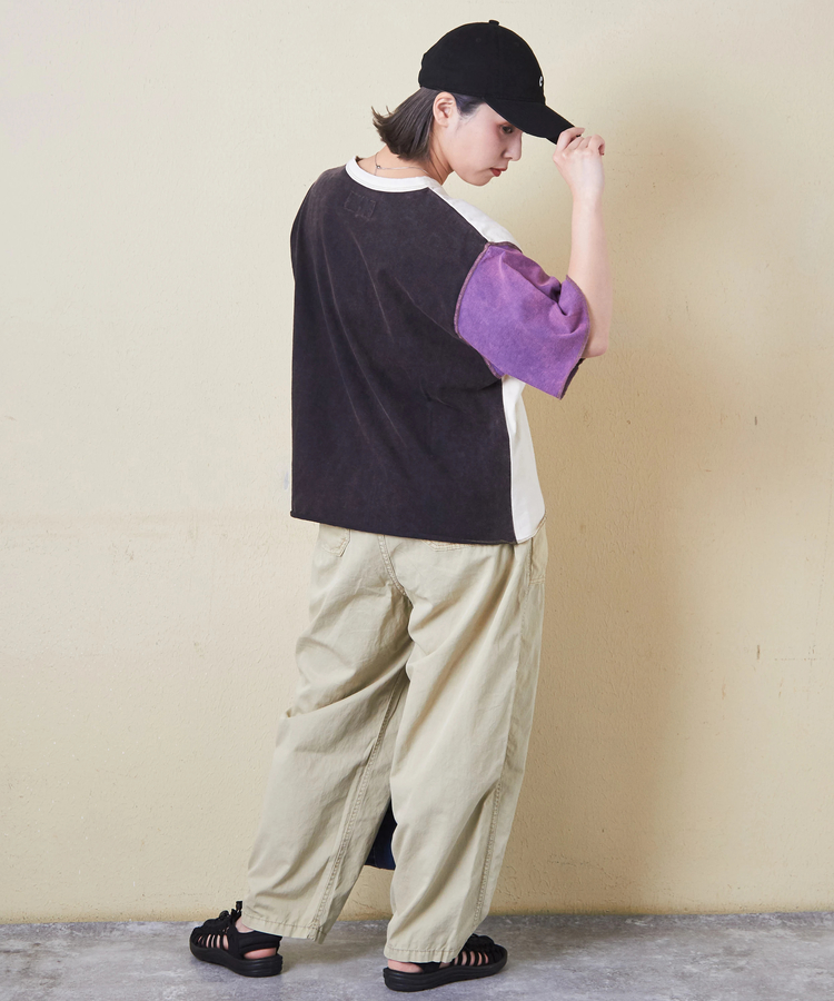 CUBE SUGAR(キューブシュガー) |トンプキン天竺 ケミカル加工 ロゴ プリント Tシャツ