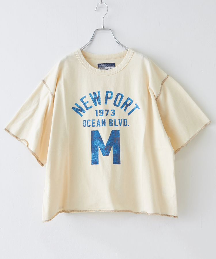 CUBE SUGAR(キューブシュガー) |トンプキン天竺 ケミカル加工 ロゴ プリント Tシャツ
