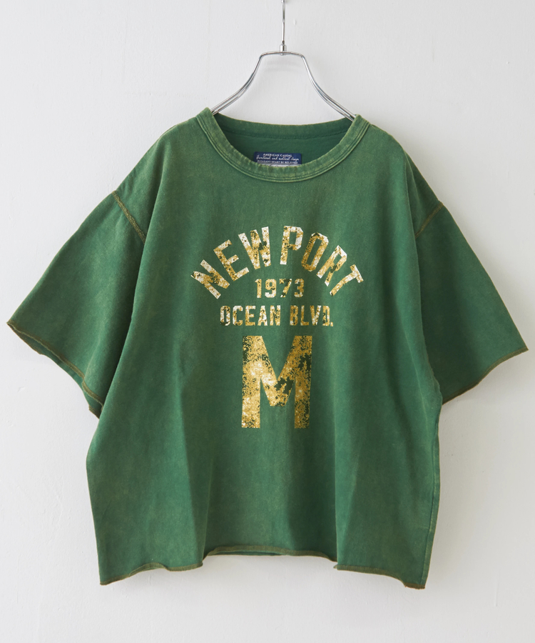 CUBE SUGAR(キューブシュガー) |トンプキン天竺 ケミカル加工 ロゴ プリント Tシャツ