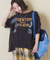 CUBE SUGAR(キューブシュガー)通販 | トンプキン天竺 ケミカル加工 リメイク風 切替 ビッグTシャツ