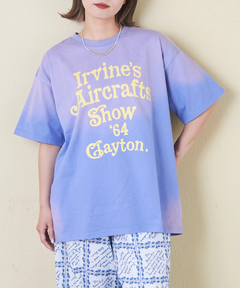 21/-天竺 スプレー加工 ロゴ プリント Tシャツ